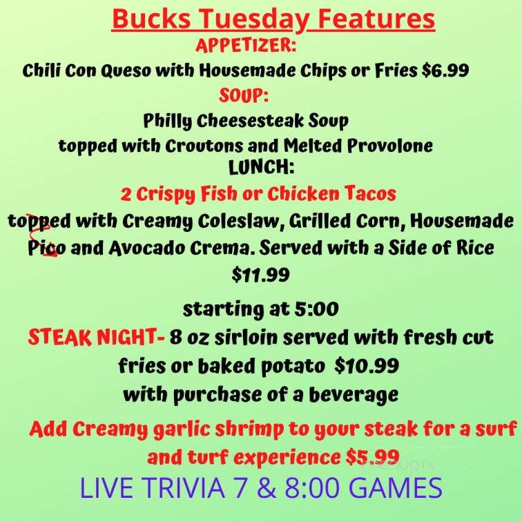Buck's Bar & Grill - Lexington, OH