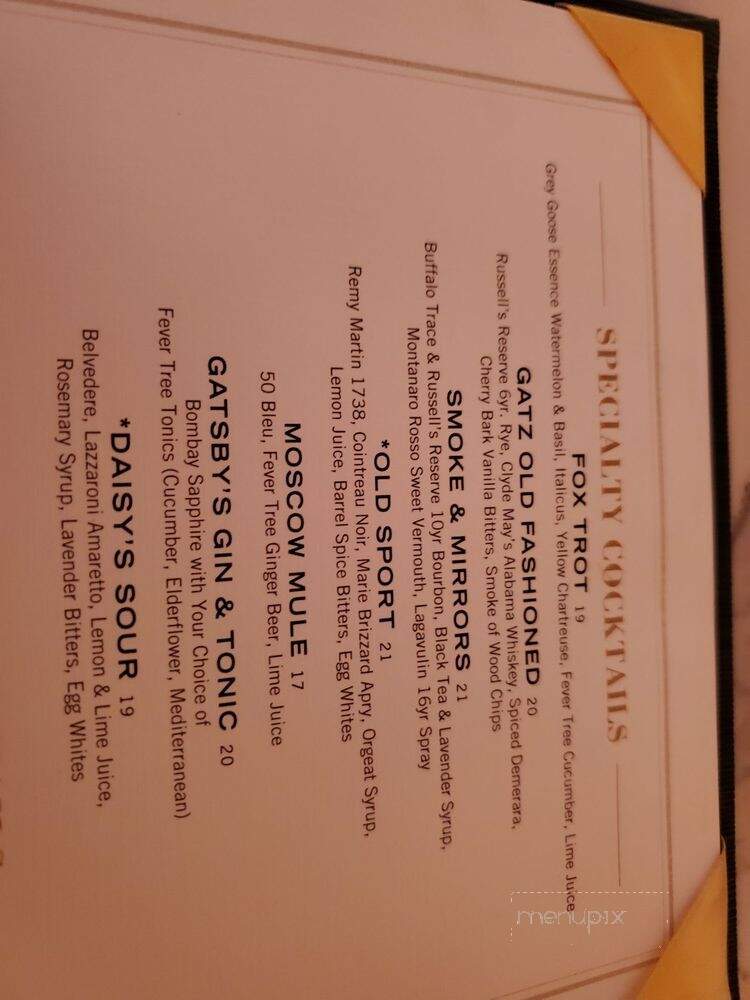 Gatsby's - Las Vegas, NV menu_pic
