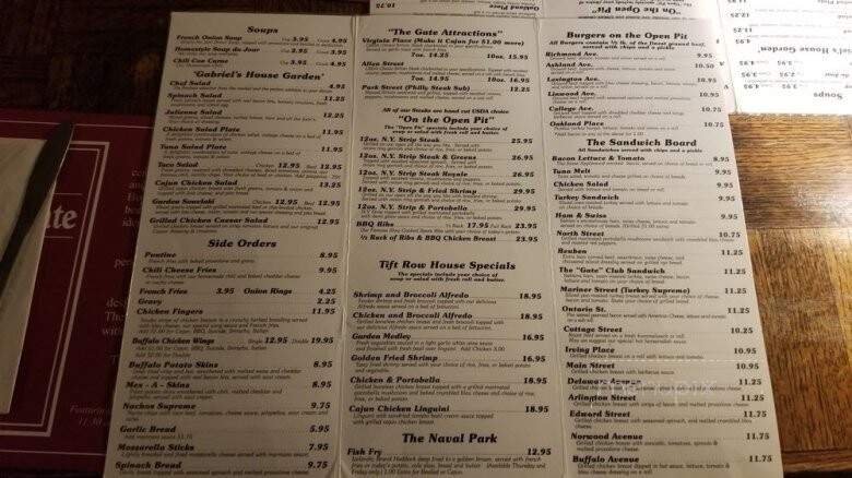 Gabriels Gate Restaurant - Buffalo, NY menu_pic