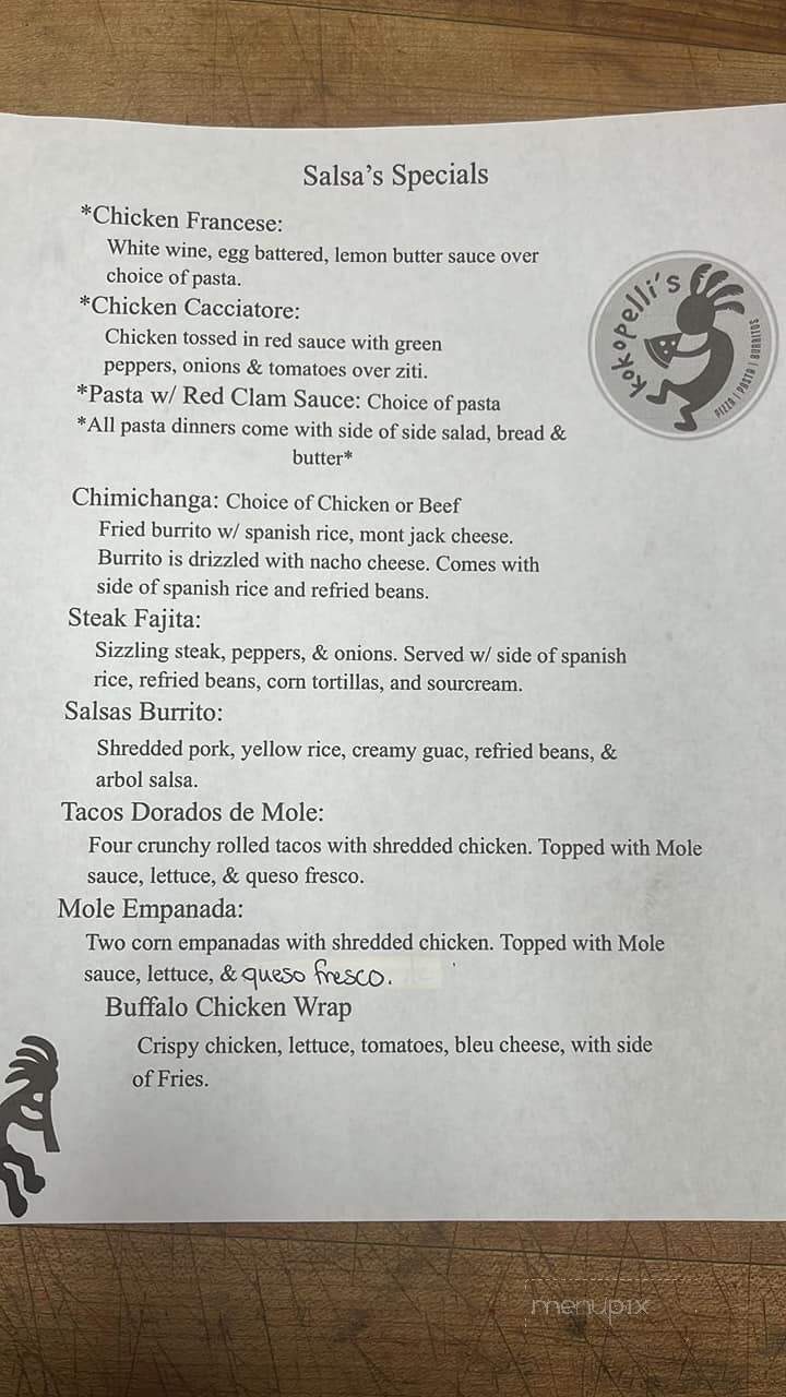 Salsa's 5 Pizza & Mexican Grill - Terryville, CT menu_pic