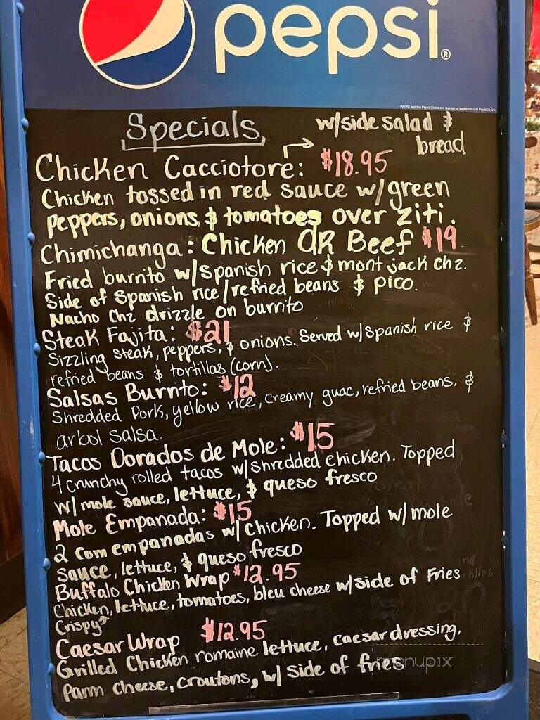 Salsa's 5 Pizza & Mexican Grill - Terryville, CT menu_pic