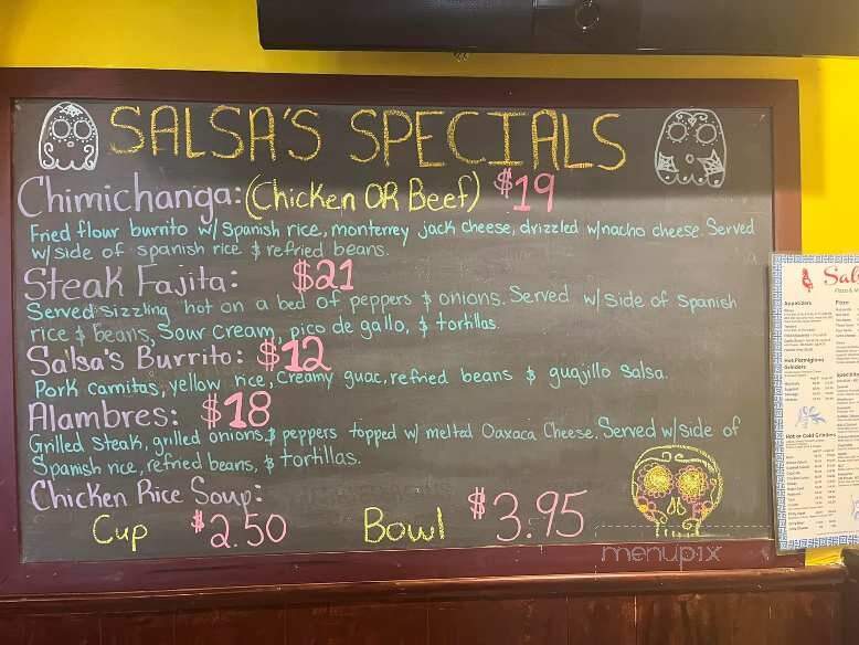 Salsa's 5 Pizza & Mexican Grill - Terryville, CT menu_pic