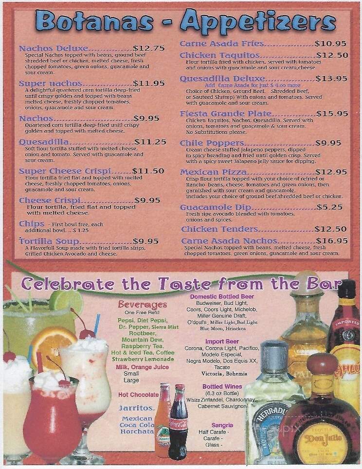 El Rancho Viejo - Battle Ground, WA menu_pic