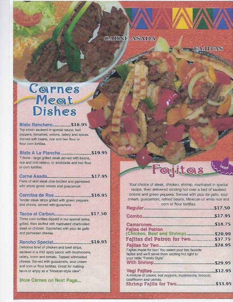 El Rancho Viejo - Battle Ground, WA menu_pic