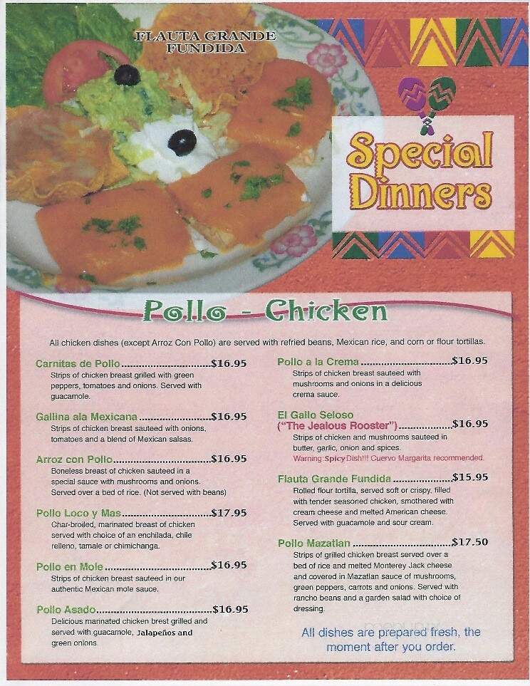 El Rancho Viejo - Battle Ground, WA menu_pic