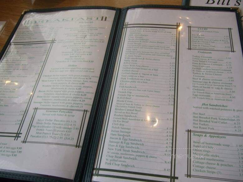 Bill's Place - South Bend, IN menu_pic