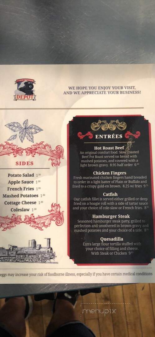 Windsor Depot - New Windsor, IL menu_pic