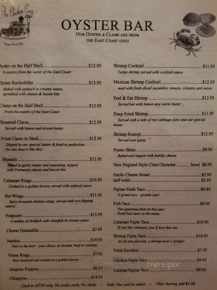 Zubies Chicken Coop - Newport Beach, CA menu_pic