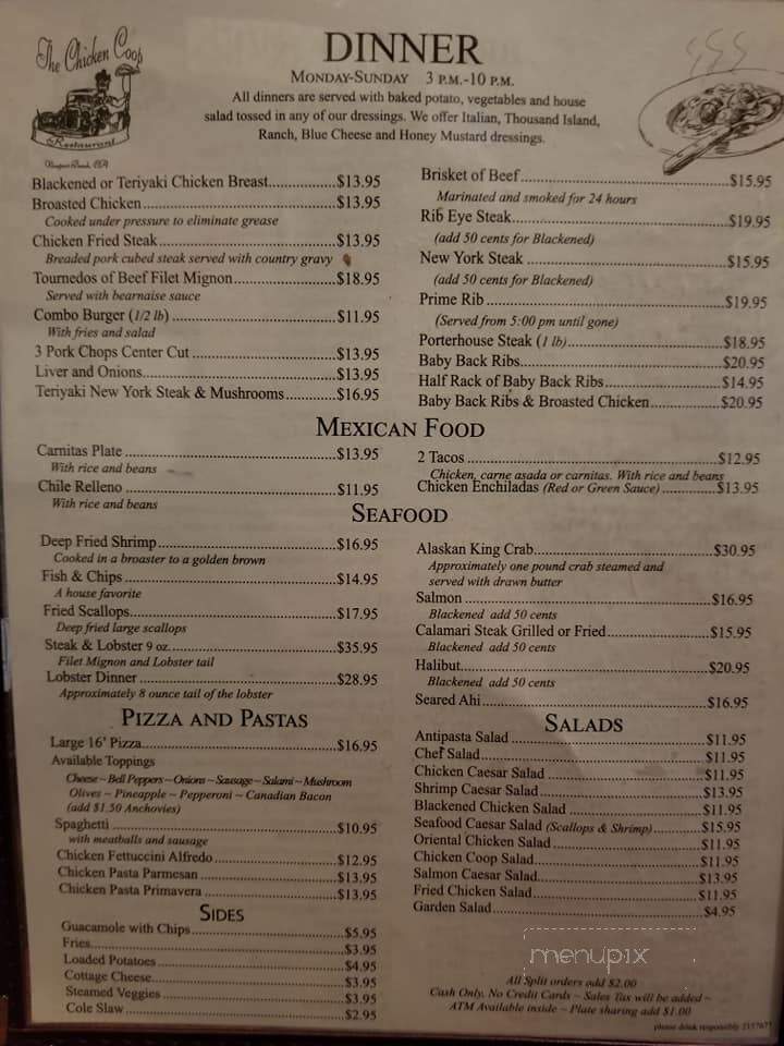 Zubies Chicken Coop - Newport Beach, CA menu_pic