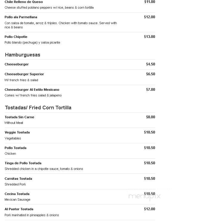Mi Casita Restaurant - Schulenburg, TX menu_pic