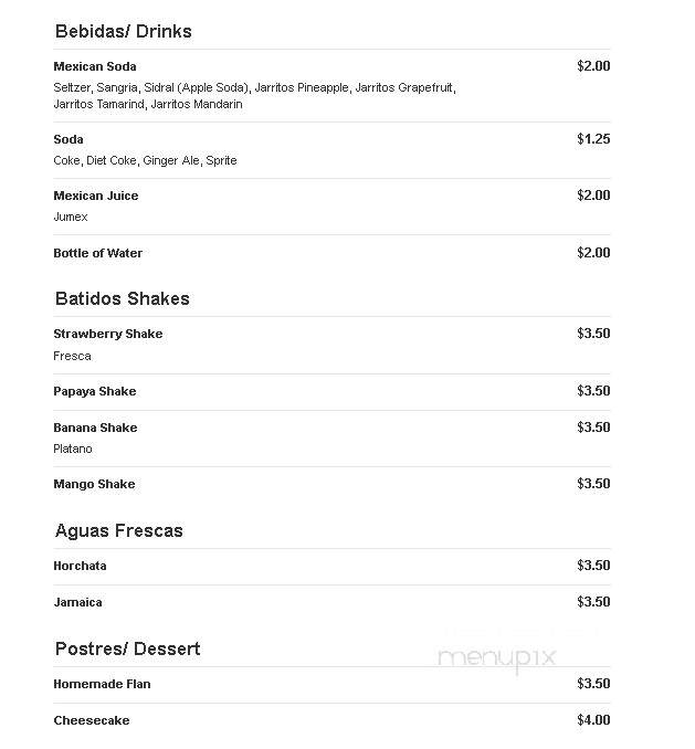 Mi Casita Restaurant - Schulenburg, TX menu_pic