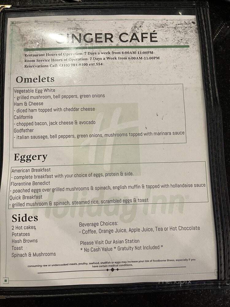 Ginger Cafe - Torrance, CA menu_pic