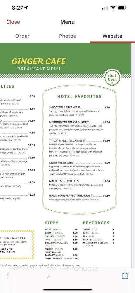 Ginger Cafe - Torrance, CA menu_pic