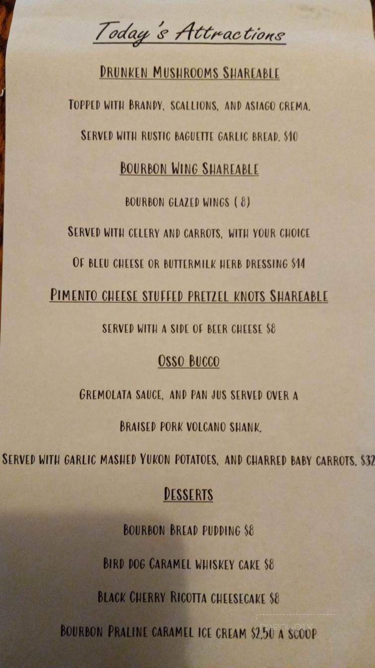 Vincents Coppertop Restaurant and Pub - Blairsville, GA menu_pic