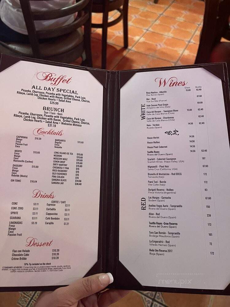 Rio Grande Churrascaria - Hialeah, FL menu_pic