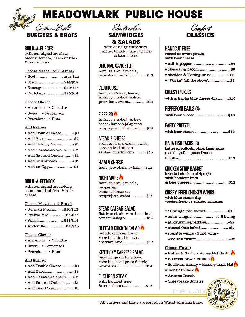 Meadowlark Brewing - Billings, MT menu_pic
