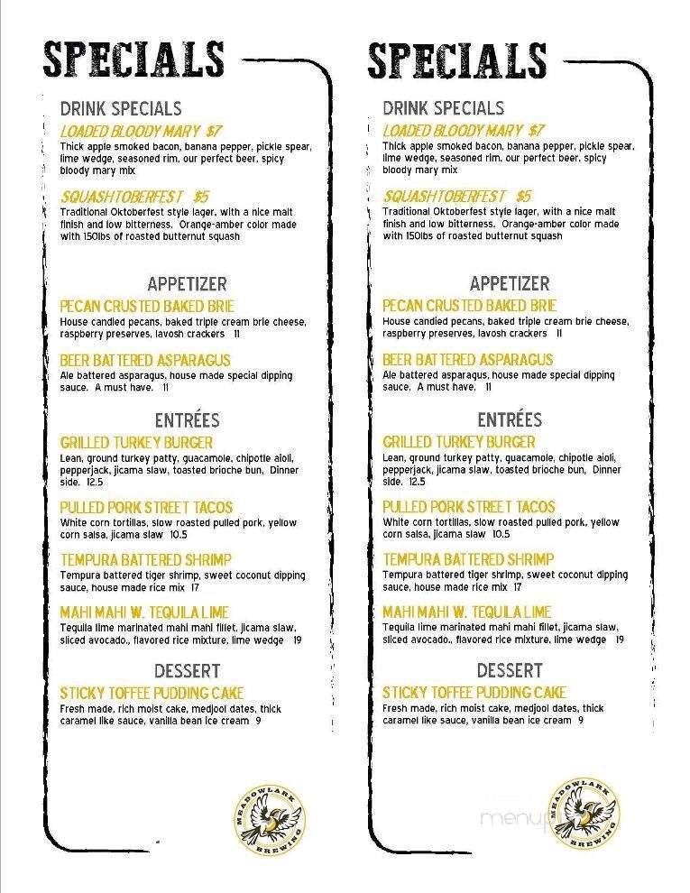 Meadowlark Brewing - Billings, MT menu_pic