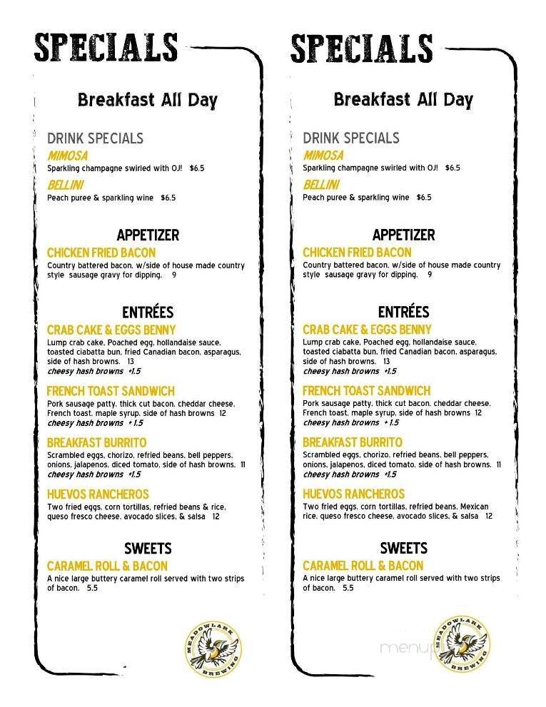 Meadowlark Brewing - Billings, MT menu_pic