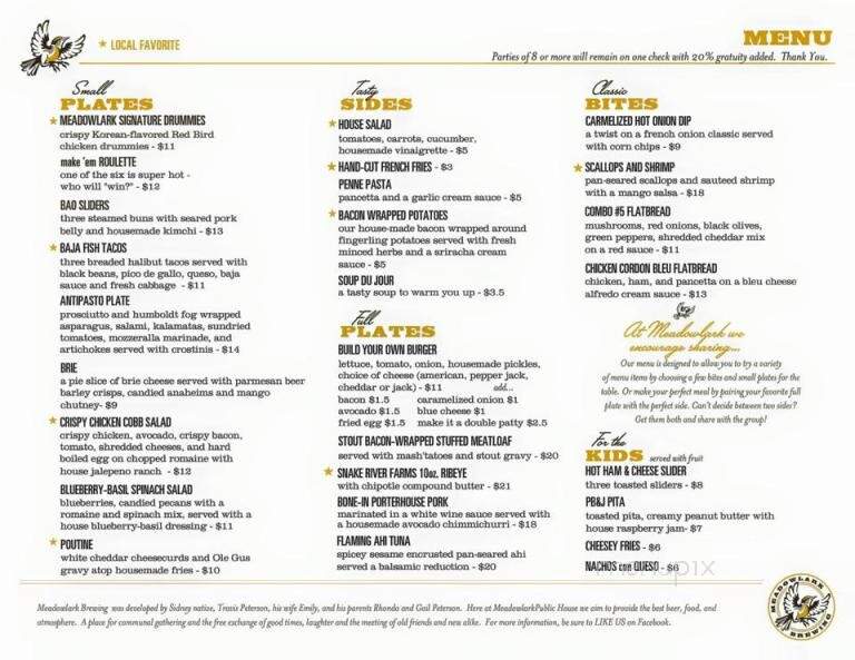 Meadowlark Brewing - Billings, MT menu_pic