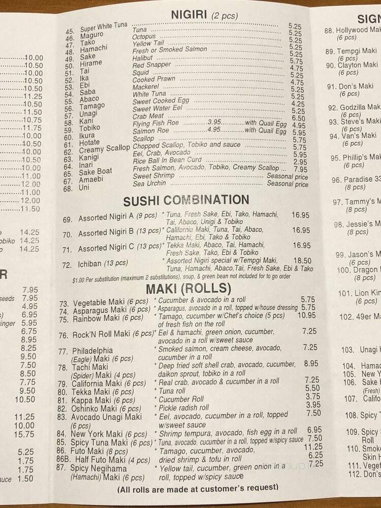 Tachi Sushi Bar - Concord, CA