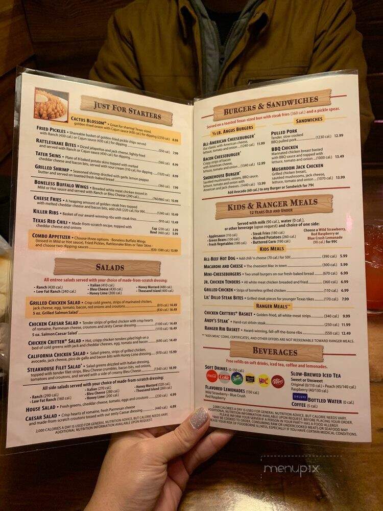 Online Menu of Texas Roadhouse, Visalia, CA