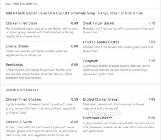 Jim's Restaurant - Sanford, NC menu_pic