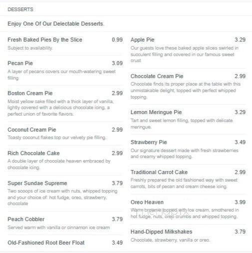 Jim's Restaurant - Sanford, NC menu_pic