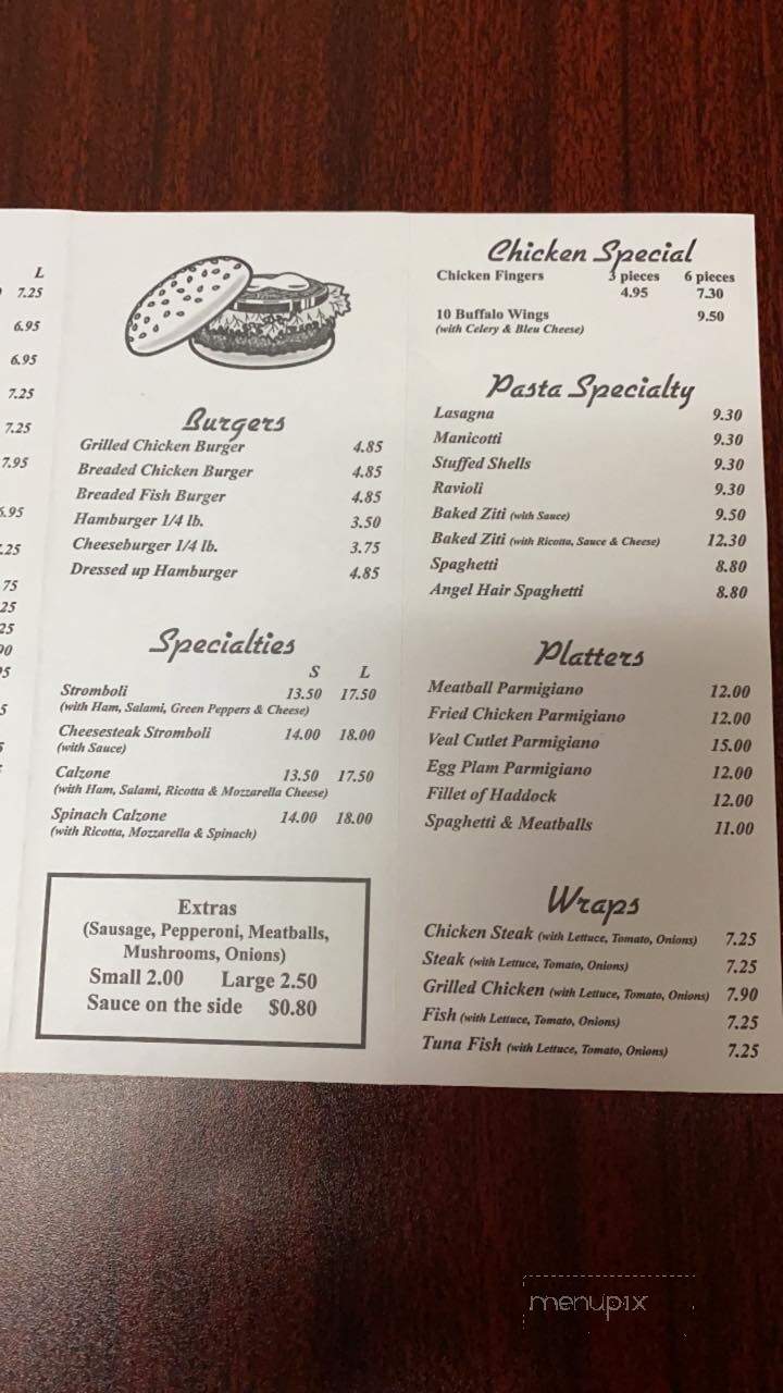 Kings Pizza - Andreas, PA menu_pic