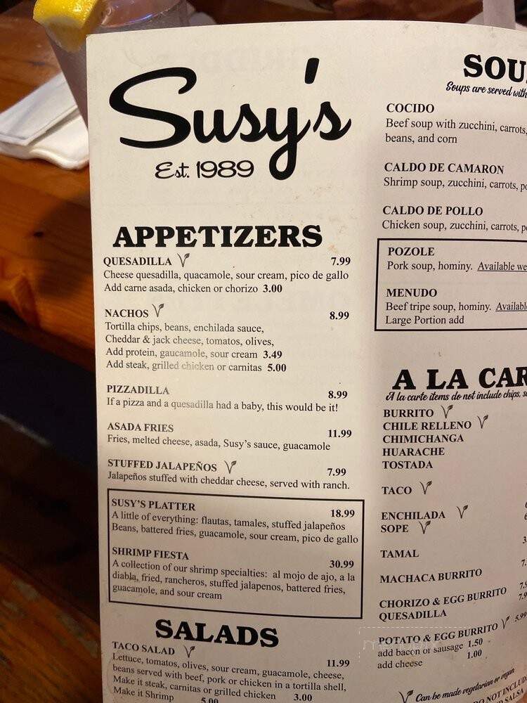 Suzy's Mexican Food - Stockton, CA menu_pic