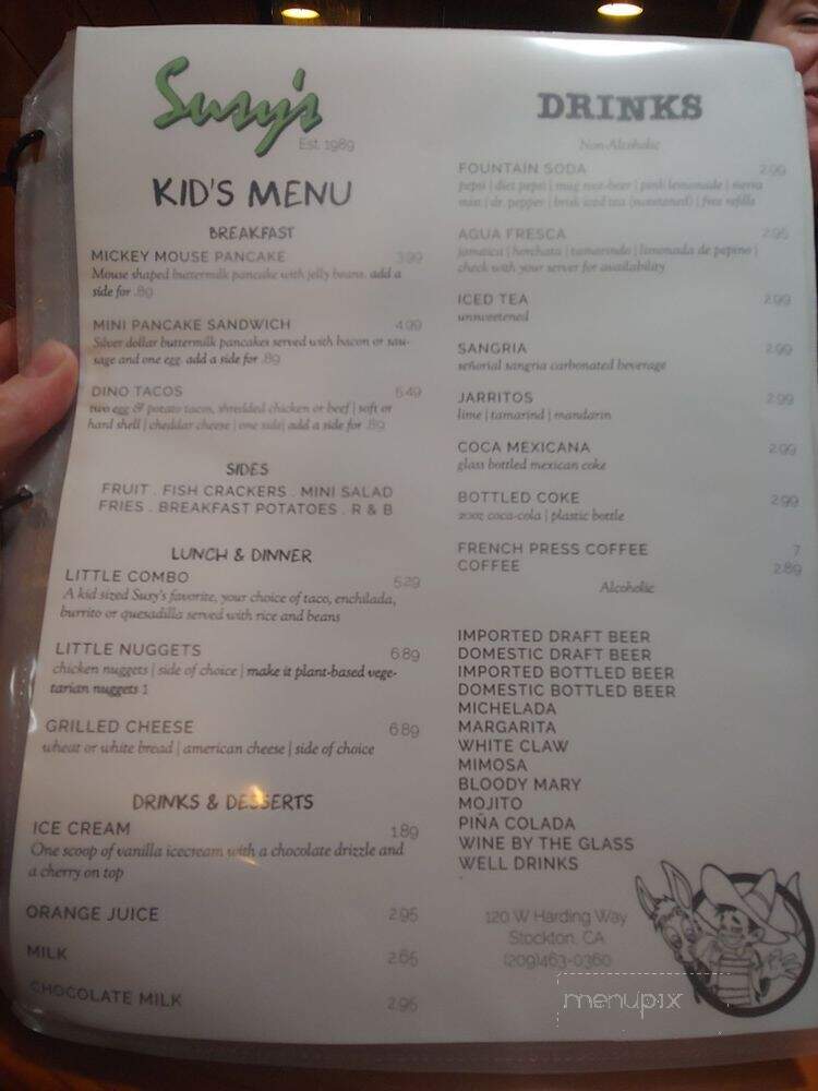 Suzy's Mexican Food - Stockton, CA menu_pic
