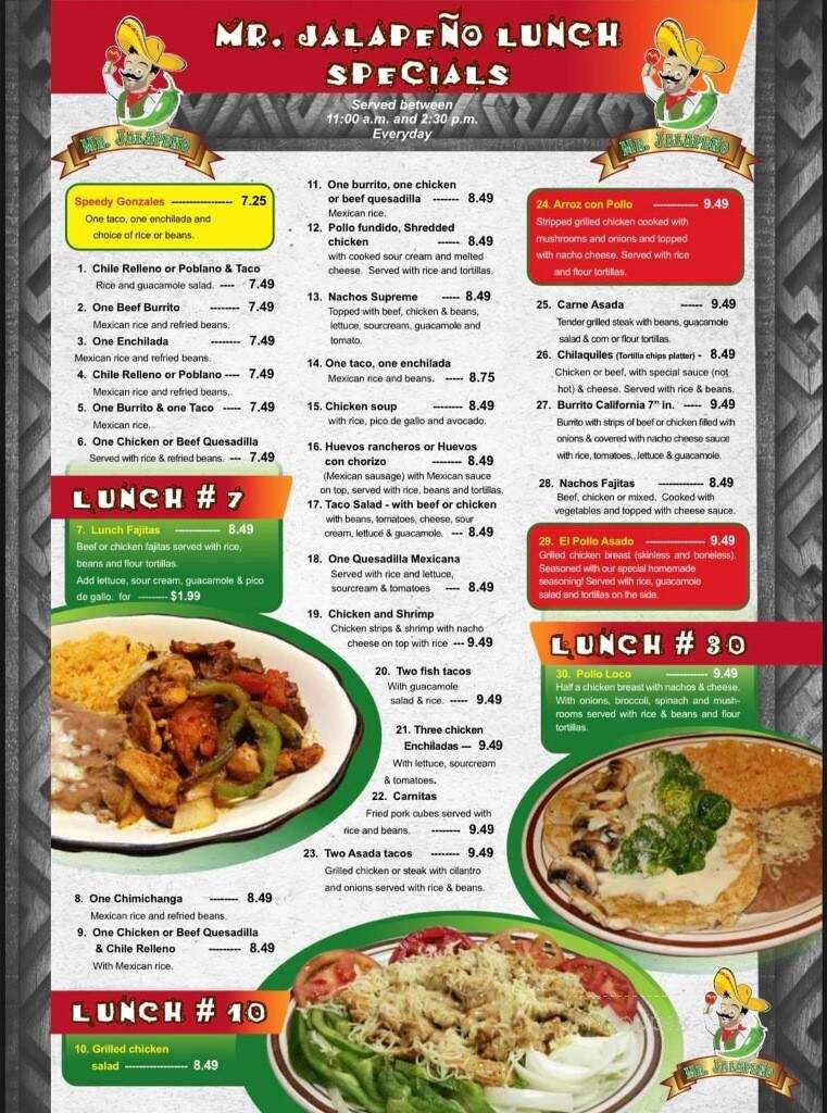 Mr. Jalapeno - Woodruff, SC menu_pic
