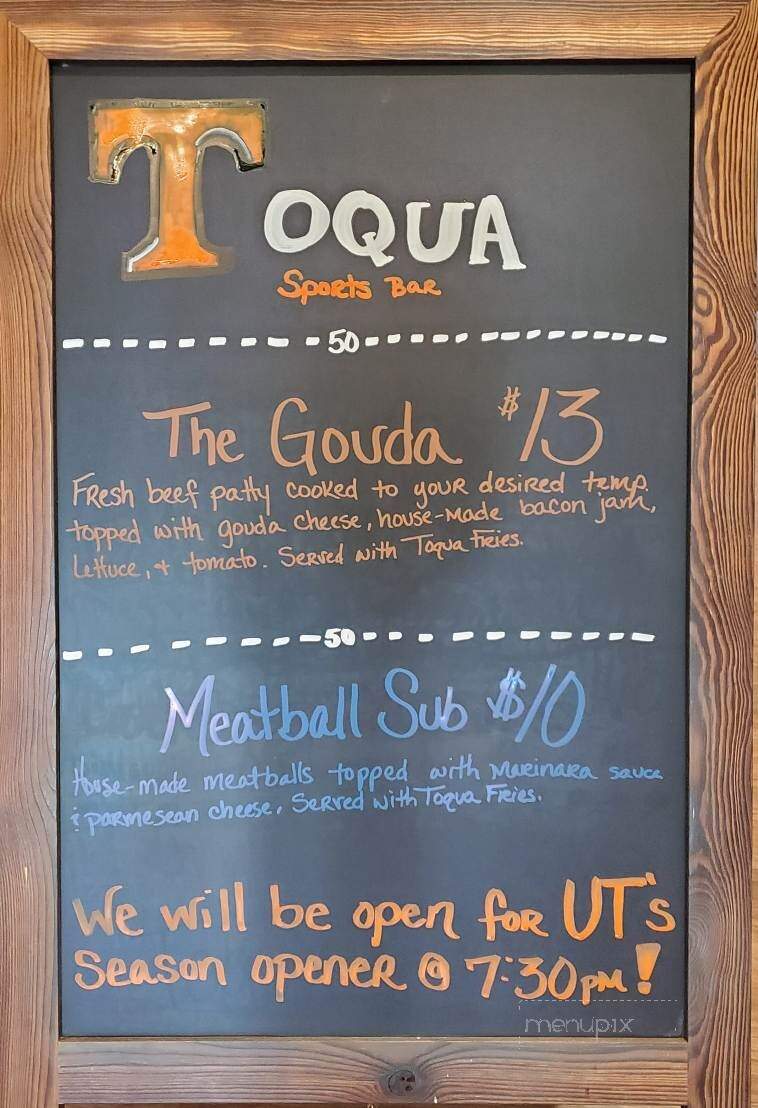 Toqua Club House - Loudon, TN menu_pic