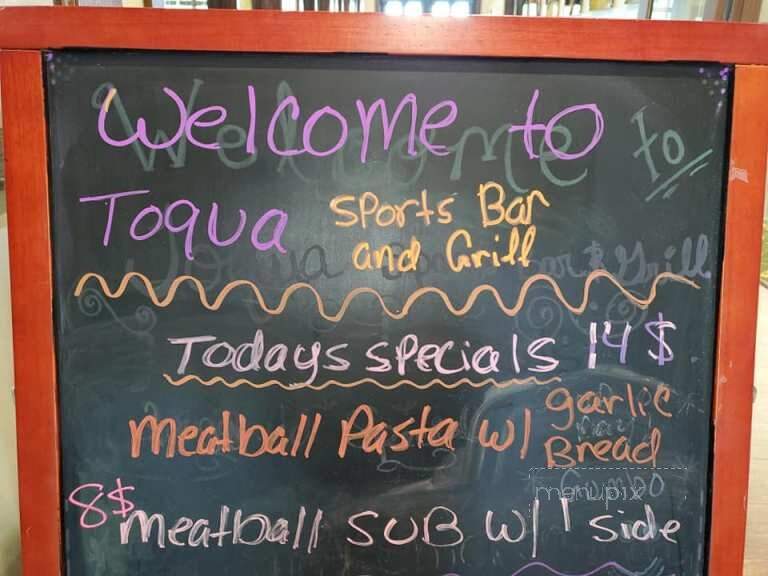 Toqua Club House - Loudon, TN menu_pic
