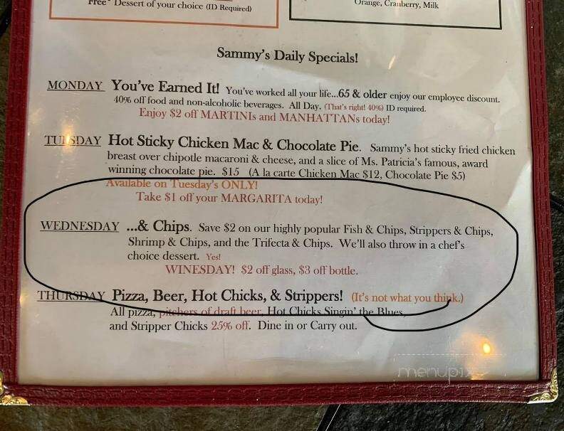 Sammy B's - Lebanon, TN menu_pic