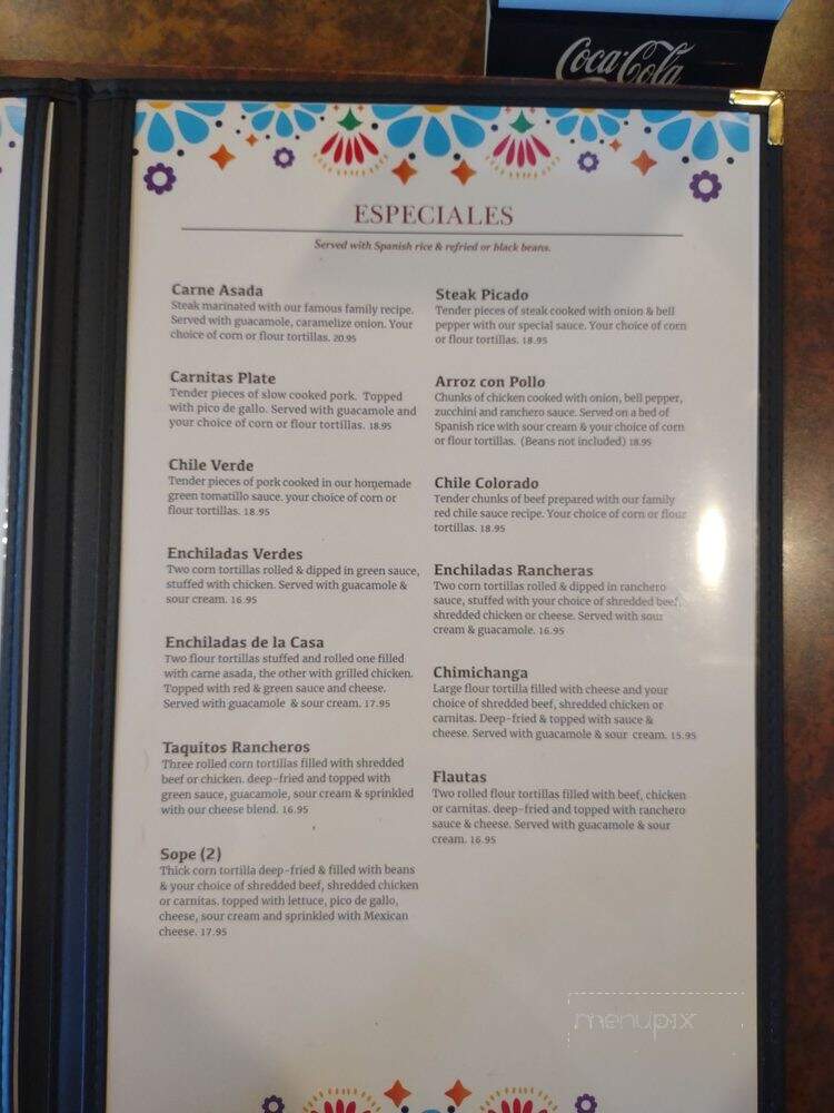 Casa Del Lago - Granite Bay, CA menu_pic