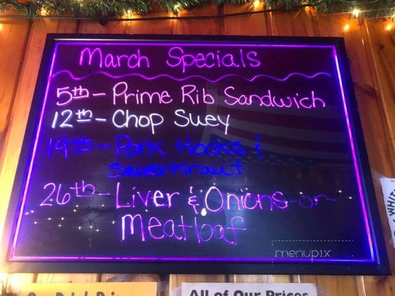 Railway Street Bar & Grill - Green Valley, WI menu_pic