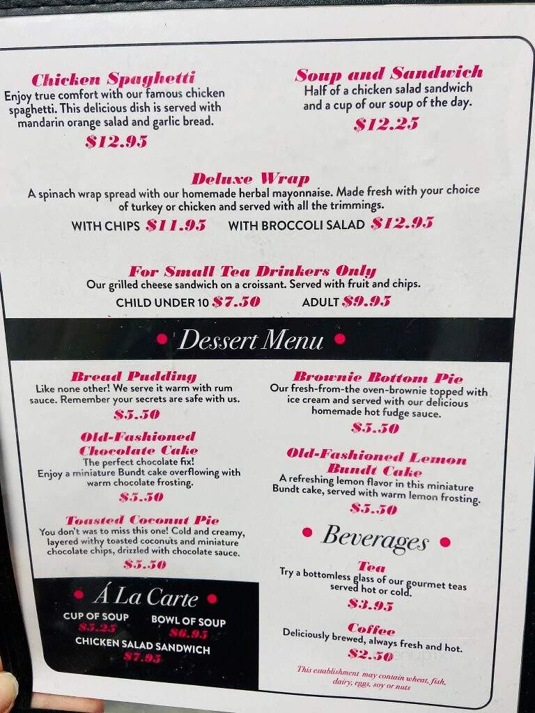 Marteres Tea Room & Gifts - Lufkin, TX menu_pic
