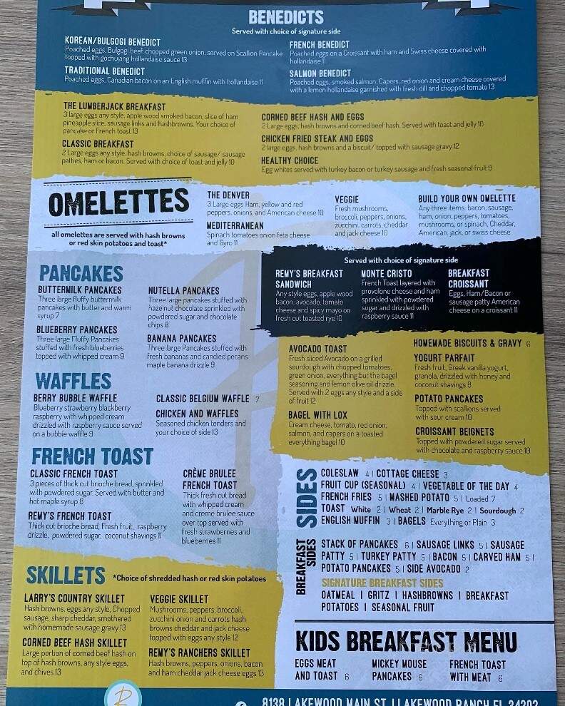 Remy's on Main - Bradenton, FL menu_pic