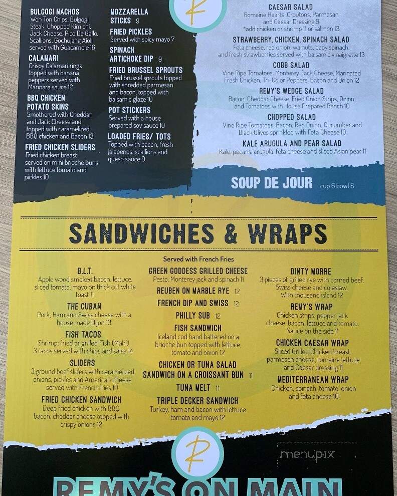 Remy's on Main - Bradenton, FL menu_pic