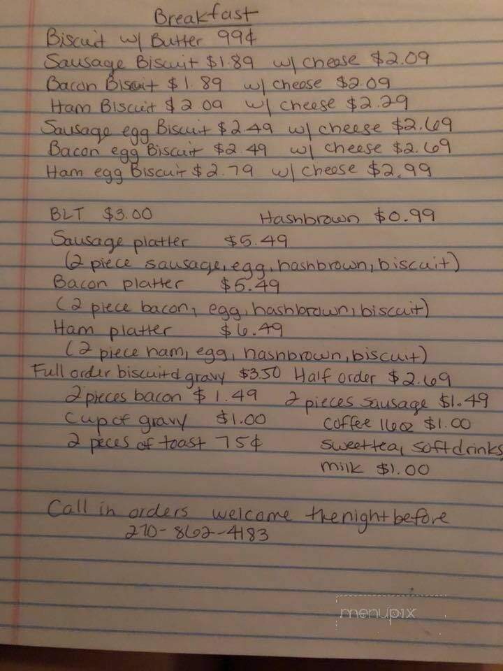 Lakers Drive In - Cecilia, KY menu_pic