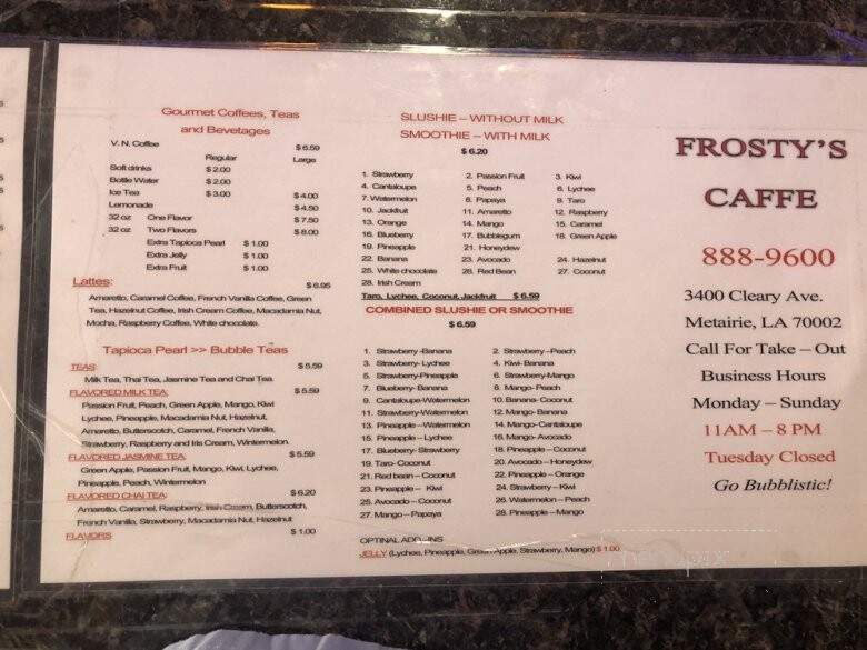 Frosty's Cafe - Metairie, LA