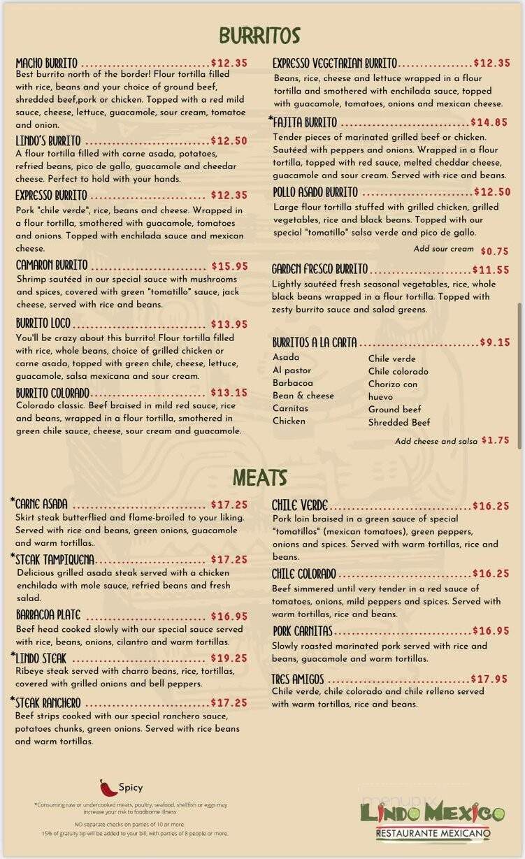 Lindo Mexico Restaurant - Prescott Valley, AZ menu_pic