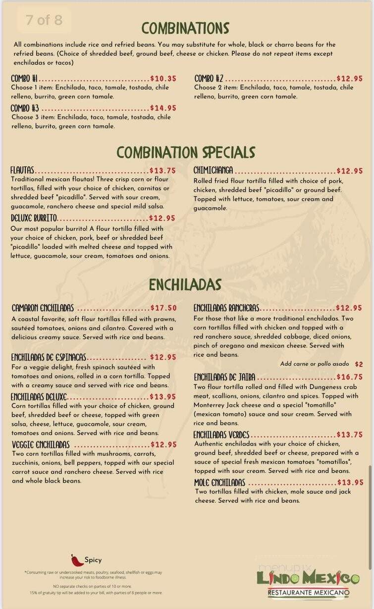 Lindo Mexico Restaurant - Prescott Valley, AZ menu_pic