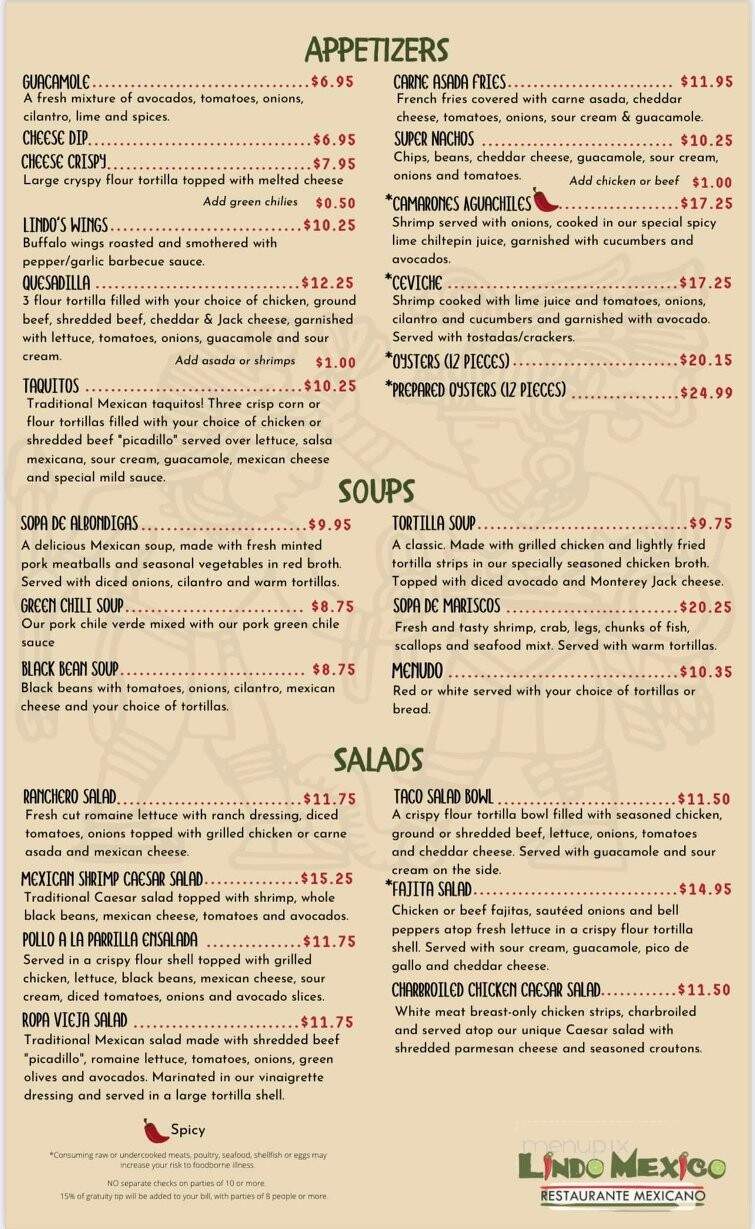 Lindo Mexico Restaurant - Prescott Valley, AZ menu_pic