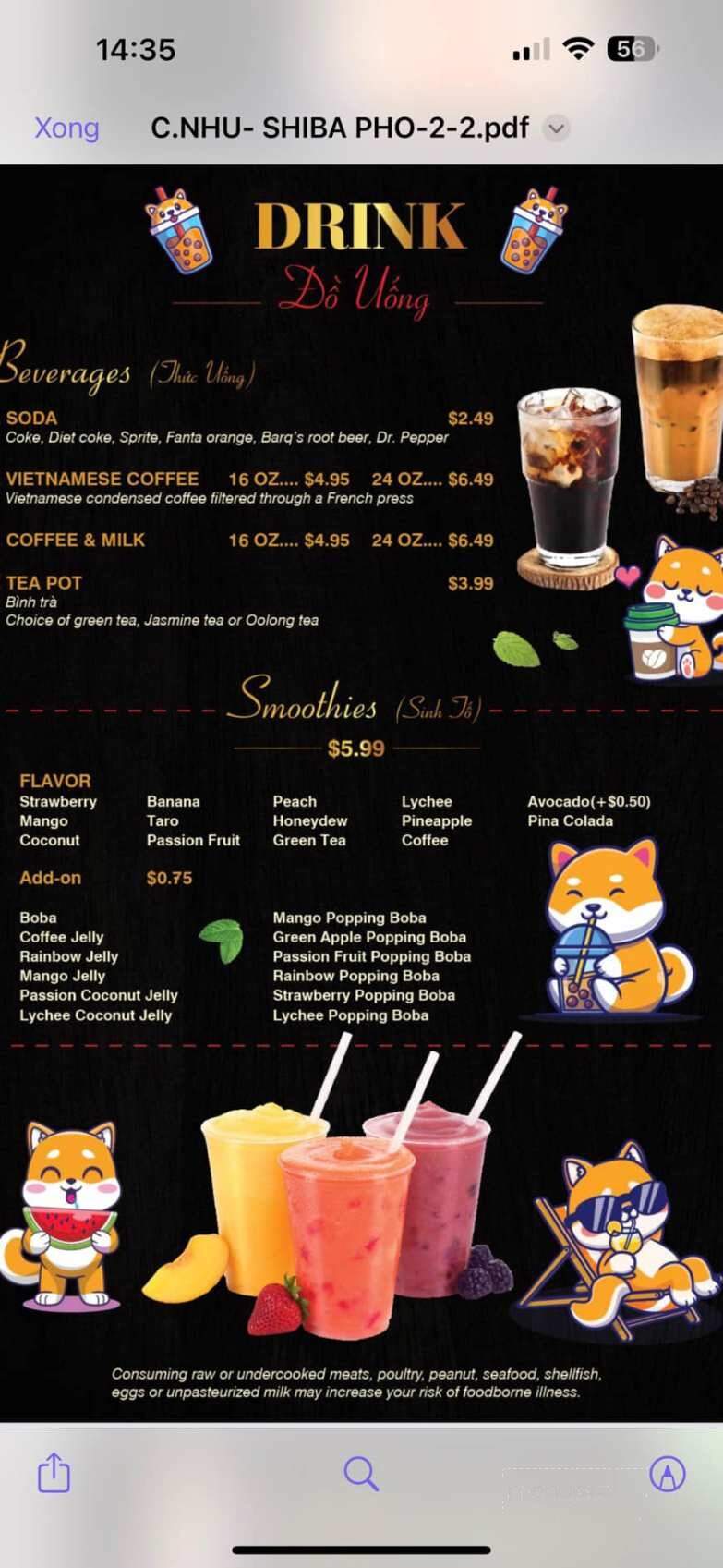 Pho 88 - Brownsburg, IN menu_pic