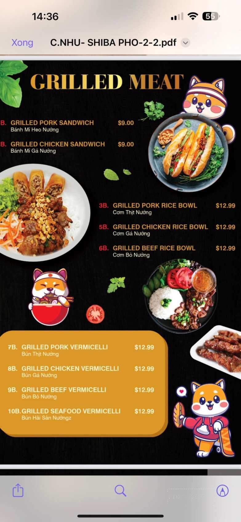 Pho 88 - Brownsburg, IN menu_pic