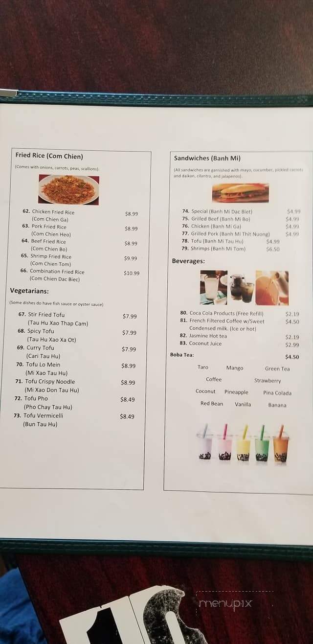 Pho 88 - Brownsburg, IN menu_pic