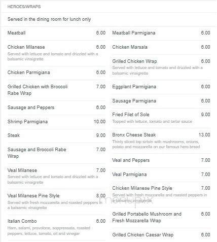 Frankie & Johnnie's Too - Bronx, NY menu_pic