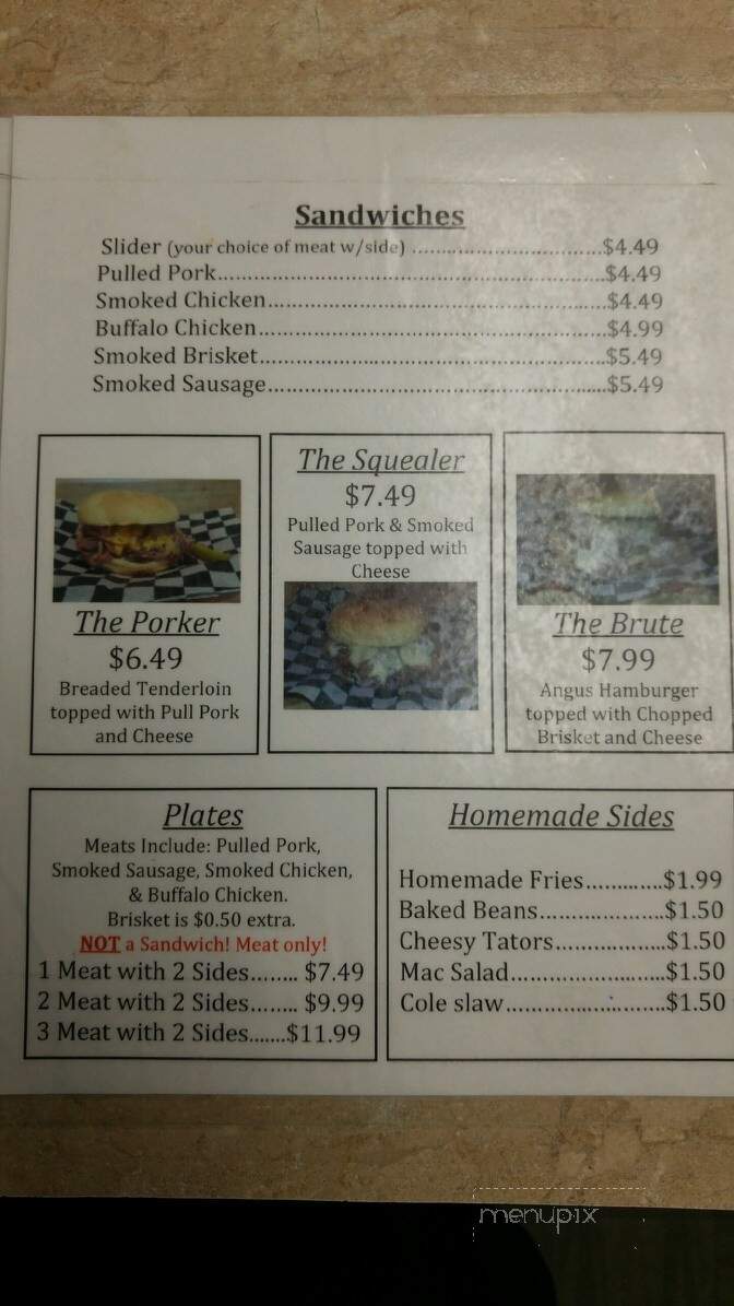 B&B BBQ - Albany, MO menu_pic