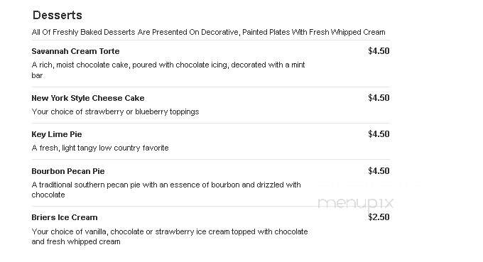 John Ryan's Bistro at the Doubletree Hotel - Savannah, GA menu_pic